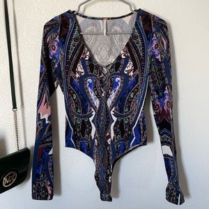 Free People long sleeve bodysuit
